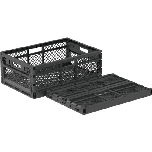 Ｅ－ＣＯＮ　折りたたみコンテナー　５６１３００　ホームオリコン　Ｓ３０Ｍ　ブラック