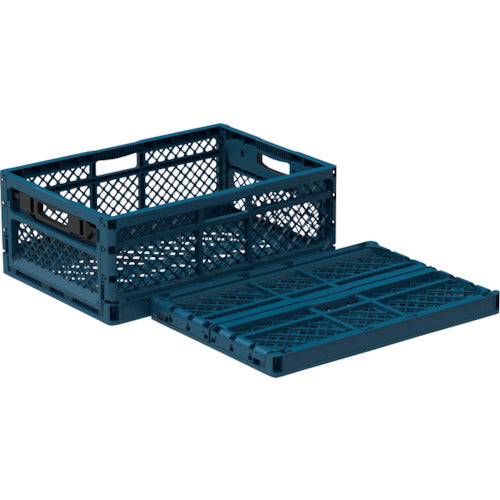 Ｅ－ＣＯＮ　折りたたみコンテナー　５６１３００　ホームオリコン　Ｓ３０Ｍ　ブルー