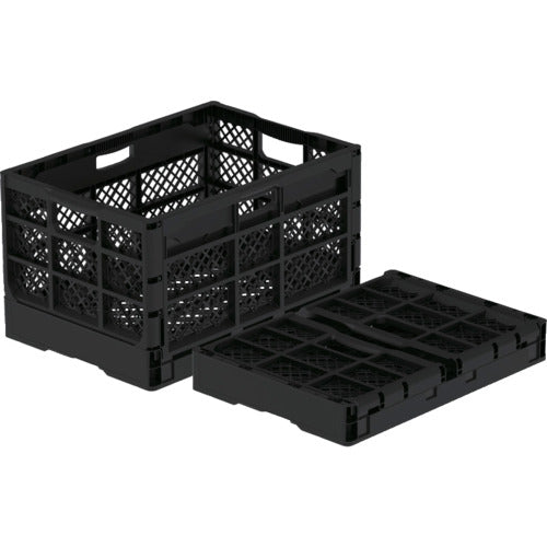 Ｅ－ＣＯＮ　折りたたみコンテナー　５６２０６０　ホームオリコンＳ５０Ｍ　ブラック