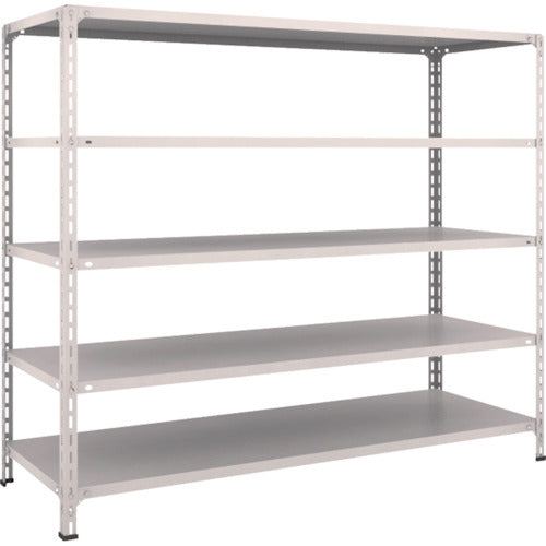 ＴＲＵＳＣＯ　スチールラック　軽量棚開放型　Ｗ１８００ＸＤ６００ＸＨ１５００　５段　ネオグレー