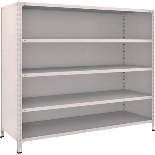 ＴＲＵＳＣＯ　スチールラック　軽量棚背板・側板付　Ｗ１８００ＸＤ６００Ｘ１５００　５段　ネオグレー