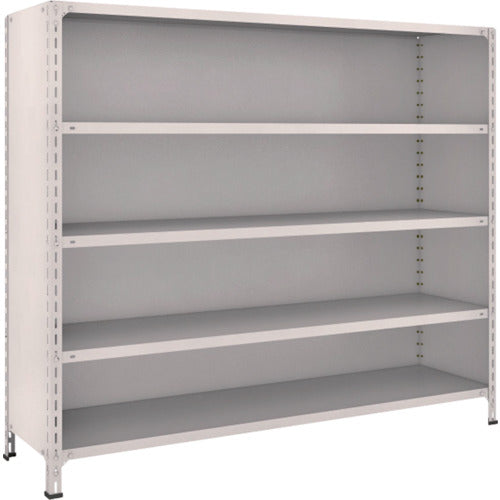 ＴＲＵＳＣＯ　スチールラック　軽量棚背板・側板付　Ｗ１８００ＸＤ４５０Ｘ１５００　５段　ネオグレー