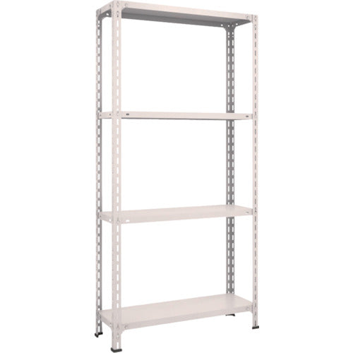 ＴＲＵＳＣＯ　スチールラック　軽量棚開放型　Ｗ８７５ＸＤ３００ＸＨ１８００　４段　ネオグレー