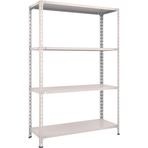 ＴＲＵＳＣＯ　スチールラック　軽量棚開放型　Ｗ１２００ＸＤ４５０ＸＨ１８００　４段　ネオグレー