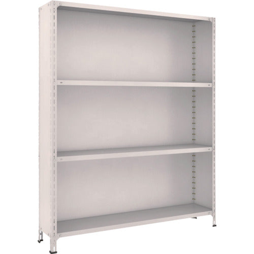 ＴＲＵＳＣＯ　スチールラック　軽量棚背板・側板付　Ｗ１５００ＸＤ３００Ｘ１８００　４段　ネオグレー