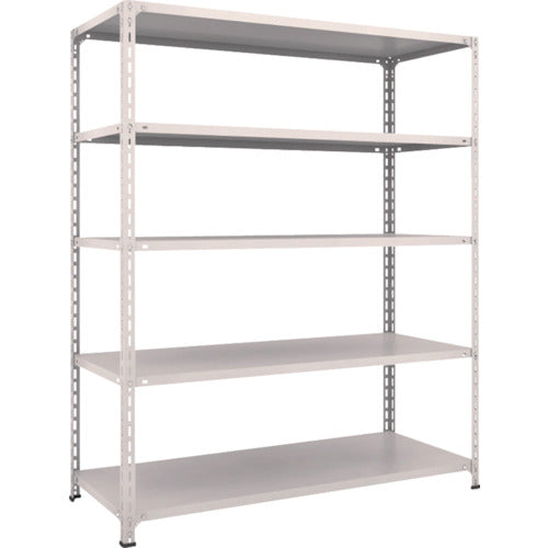 ＴＲＵＳＣＯ　スチールラック　軽量棚開放型　Ｗ１５００ＸＤ６００ＸＨ１８００　５段　ネオグレー