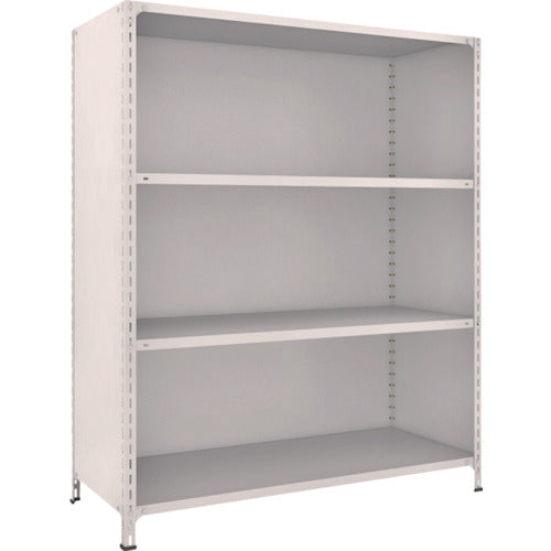 ＴＲＵＳＣＯ　スチールラック　軽量棚背板・側板付　Ｗ１５００ＸＤ６００Ｘ１８００　４段　ネオグレー