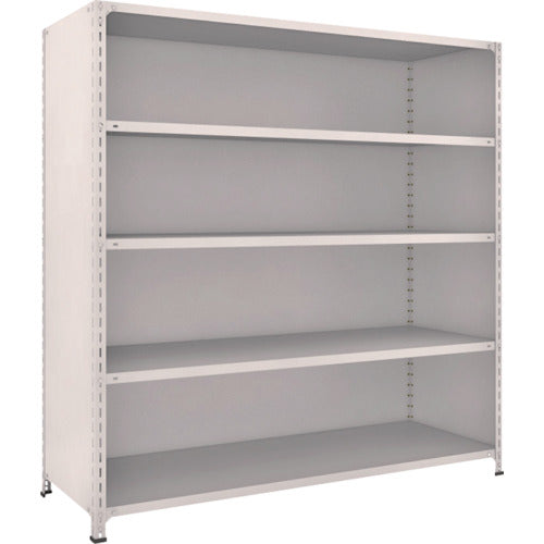 ＴＲＵＳＣＯ　スチールラック　軽量棚背板・側板付　Ｗ１８００ＸＤ６００Ｘ１８００　５段　ネオグレー