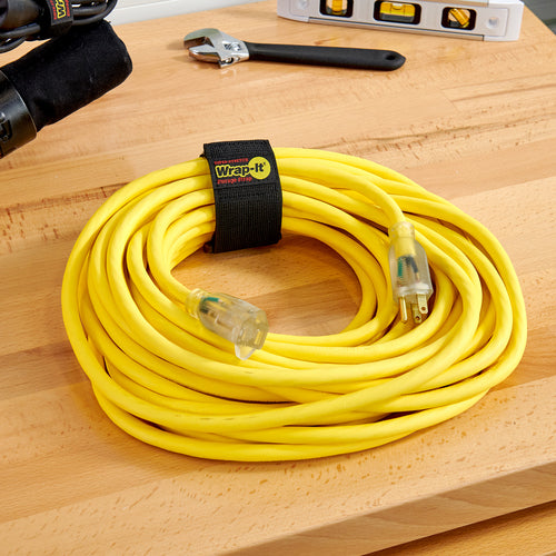 ＷｒａｐーＩｔ　配線コード用伸縮性収納ストラップ　１２インチ　黒