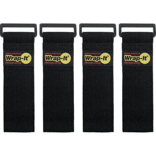 ＷｒａｐーＩｔ　配線コード用伸縮性収納ストラップ　１２インチ　黒