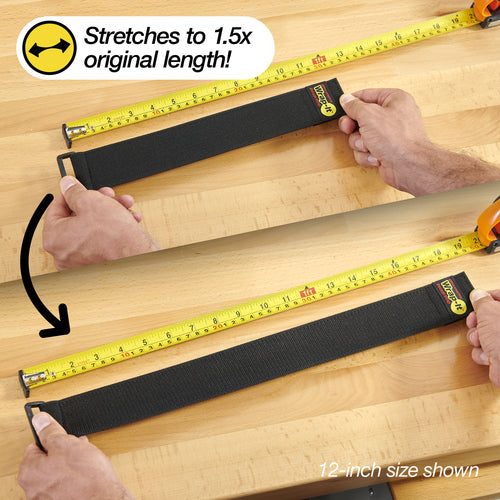 ＷｒａｐーＩｔ　配線コード用伸縮性収納ストラップ　６インチ　黒