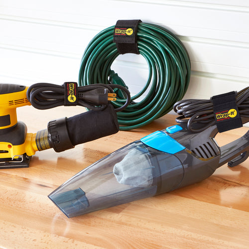 ＷｒａｐーＩｔ　配線コード用収納ストラップ　９／１２／１８インチ　黒