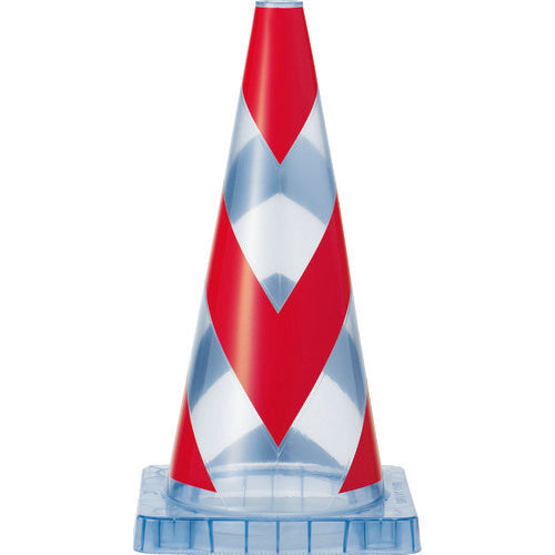 トーグ　安全コーン　スケルコン　高さ７００ｍｍ　クリア／レッド