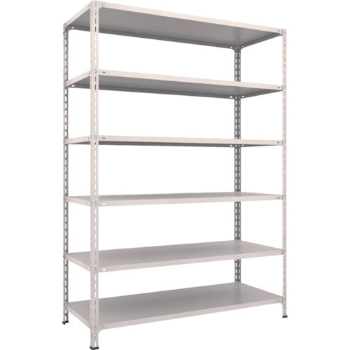 ＴＲＵＳＣＯ　スチールラック　軽量棚開放型　Ｗ１５００ＸＤ６００ＸＨ２１００　６段　ネオグレー
