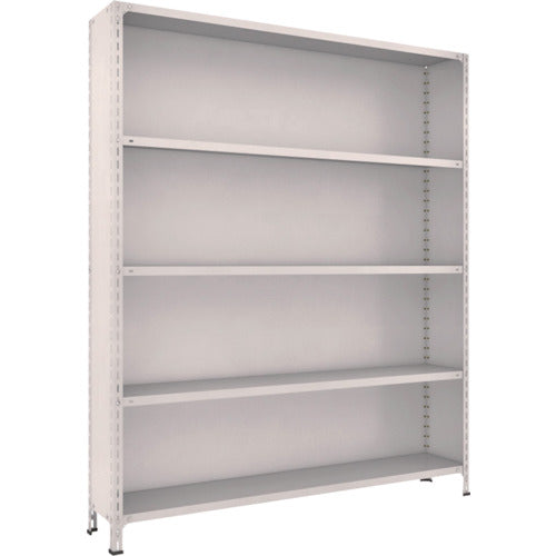 ＴＲＵＳＣＯ　スチールラック　軽量棚背板・側板付　Ｗ１８００ＸＤ３００Ｘ２１００　５段　ネオグレー