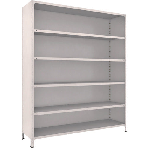 ＴＲＵＳＣＯ　スチールラック　軽量棚背板・側板付　Ｗ１８００ＸＤ４５０Ｘ２１００　６段　ネオグレー