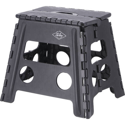 不二貿易　折り畳み踏み台　フォールディングステップスツール　Ｈ３２ｃｍ　ＢＫ