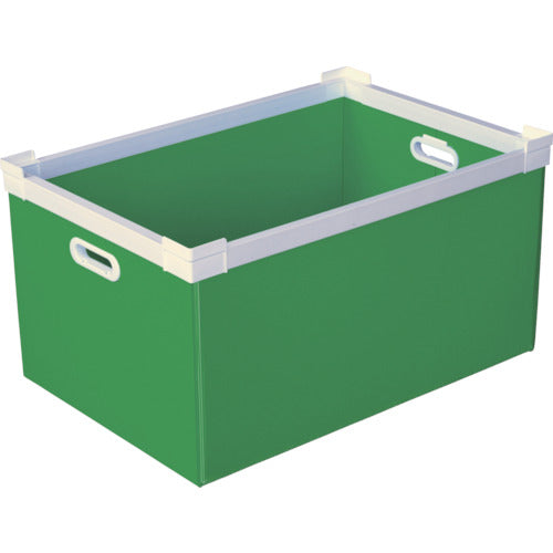 ＫＵＮＩＭＯＲＩ　プラダン　ＮＳコンテナ　７５Ｌ（ＳＷコーナー）ライトグリーン