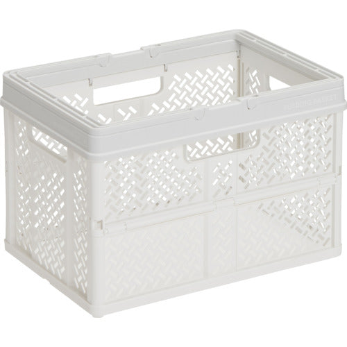 ＴＥＮＭＡ　折りたたみバスケット　ハンドル付き　Ｍ　スモーキーホワイト