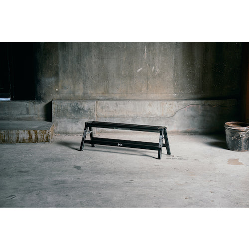 ＴＥＮＭＡ　アルミワイド踏み台１段　ブラック