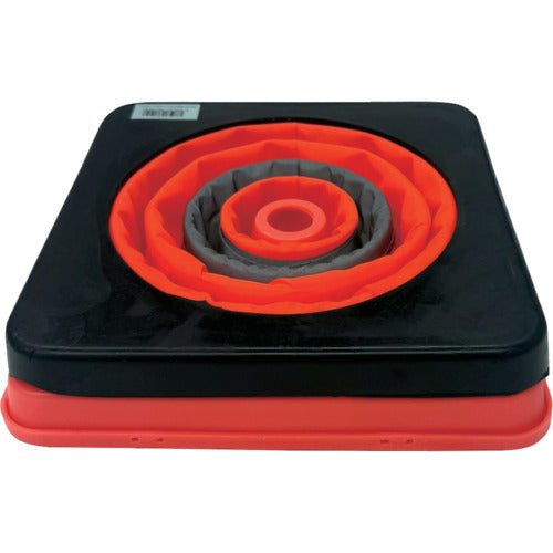 ミズケイ　伸縮式三角コーン４１ｃｍ（オレンジ）コーン＋ウエイトセット