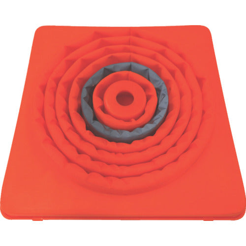 ミズケイ　伸縮式三角コーン　６２ｃｍ（オレンジ）