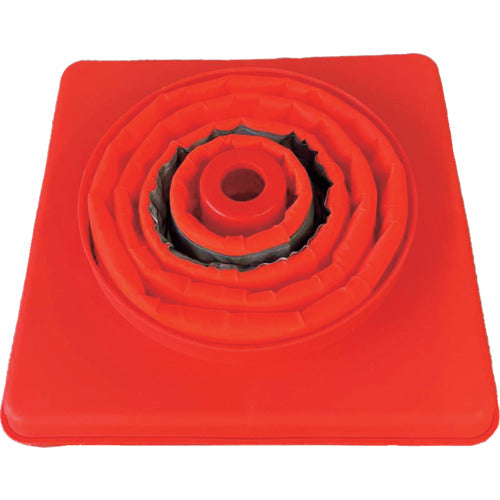 ミズケイ　伸縮発光式三角コーン「テラス」４５ｃｍ（オレンジ）