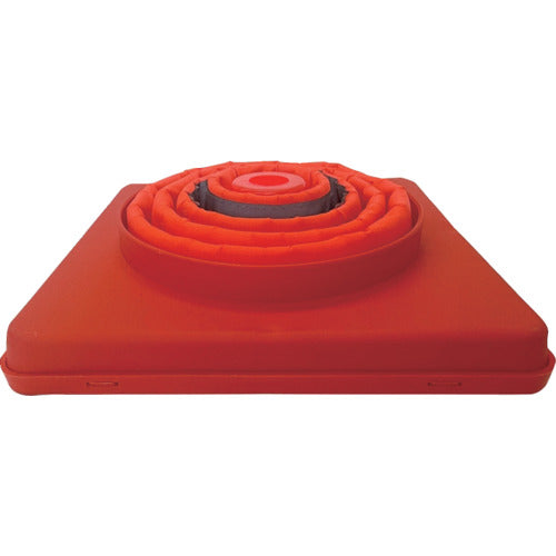 ミズケイ　伸縮発光式三角コーン「テラス」４５ｃｍ（オレンジ）