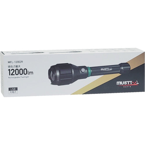 ＭＵＳＴＴＯＯＬ　充電式フラッシュライト　１２０００ＬＭ　ブラック
