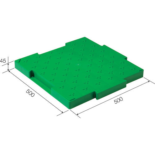 サンコー　樹脂製敷板　８Ｙ３０１７　ロードマットグリーン　幅０．５×長さ０．５ｍ