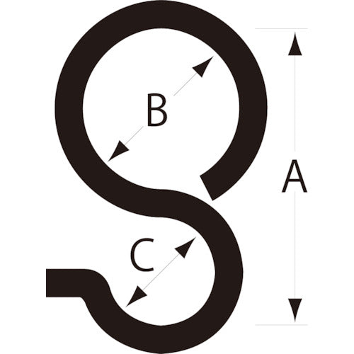 ニッサチェイン　単管用フックＰ型　ＩＰＨ−４８　鉄ユニクロメッキ　線径４．８ｍｍ　９４ｍｍ