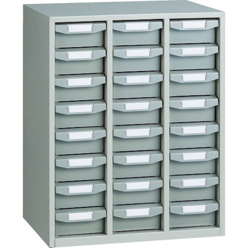 ＴＲＵＳＣＯ　パーツケース　バンラックケースＡ型　３列８段　ネオグレー