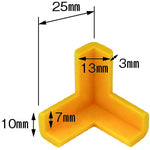 ＣＡＲ−ＢＯＹ　安心クッションＳＴＲＯＮＧ　コーナー用みつあし４Ｐ　イエロー