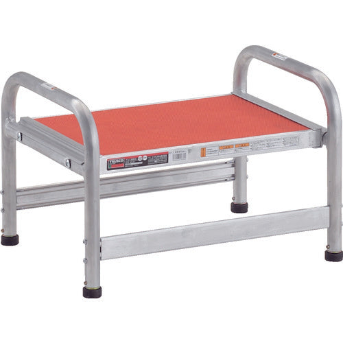 ＴＲＵＳＣＯ　作業用踏台　アルミ製　アジャスター付　高さ０．２３ｍ　１段