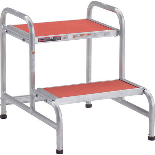 ＴＲＵＳＣＯ　作業用踏台　アルミ製　アジャスター付　高さ０．４５ｍ　２段