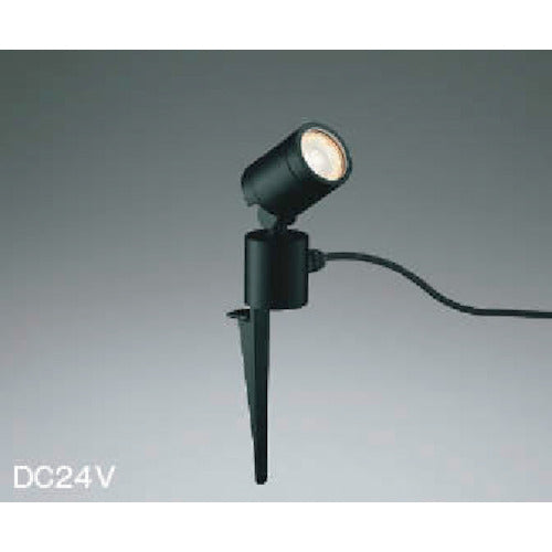 コイズミ　住宅・店舗用照明　非調光　電球色　ＬＥＤ一体型　ＤＣ２４Ｖスパイクスポットライト　黒色　４０Ｗ相当