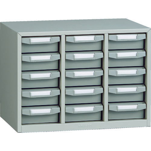 ＴＲＵＳＣＯ　パーツケース　バンラックケースＢ型　３列５段　ネオグレー