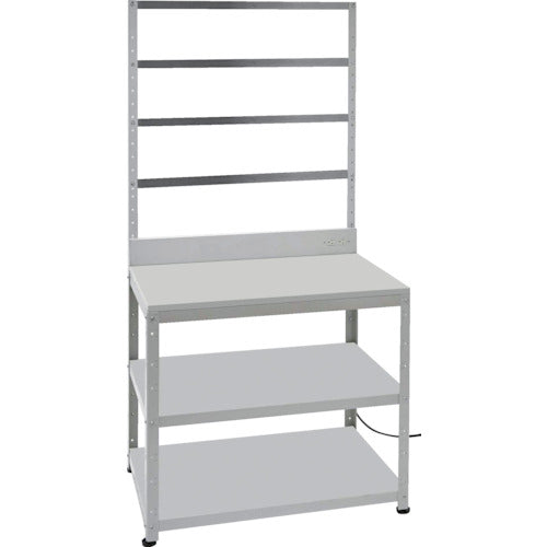 ＴＲＵＳＣＯ　スーパーラックデスク型フリーバー式　コンセント付　アジャスター付