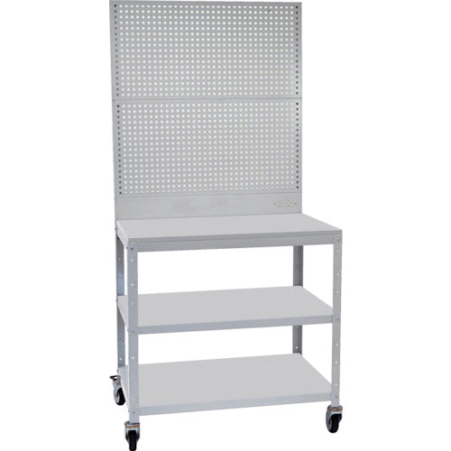 ＴＲＵＳＣＯ　スーパーラックデスク型Ｐパネル付　コンセント付　ウレタン車輪付