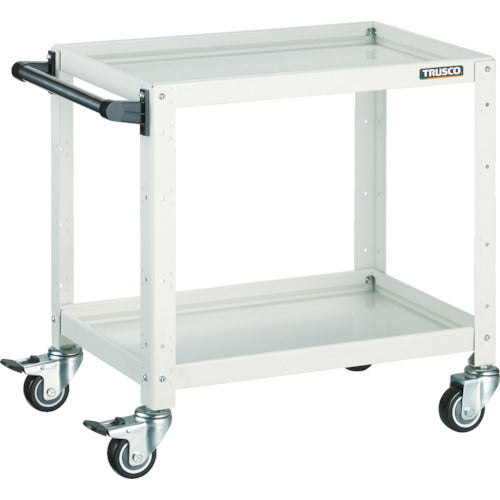 ＴＲＵＳＣＯ　ツールワゴン　バーディワゴン　６００Ｘ４００ＸＨ６００　ウレタン車輪　ホワイト