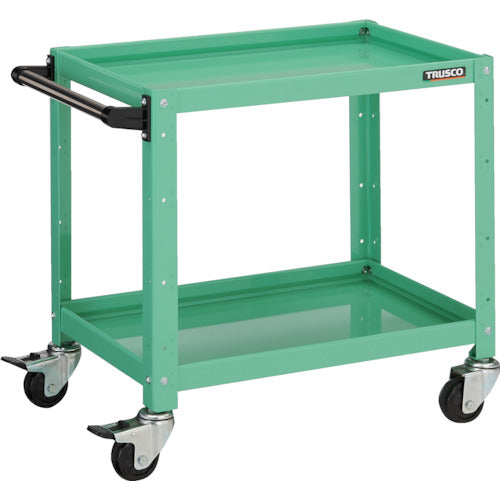 ＴＲＵＳＣＯ　ツールワゴン　バーディワゴン　６００Ｘ４００ＸＨ６００　ウレタン車輪　ヤンググリーン