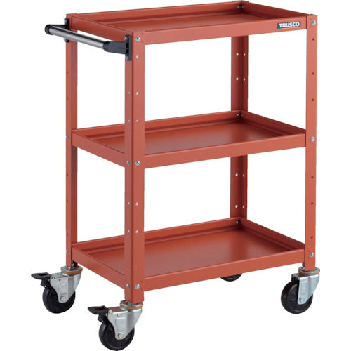 ＴＲＵＳＣＯ　ツールワゴン　バーディワゴン　６００Ｘ４００ＸＨ８８０　３段　オレンジ
