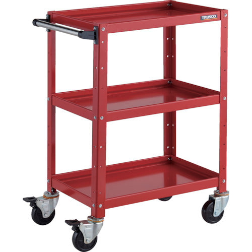 ＴＲＵＳＣＯ　ツールワゴン　バーディワゴン　６００Ｘ４００ＸＨ８８０　３段　レッド