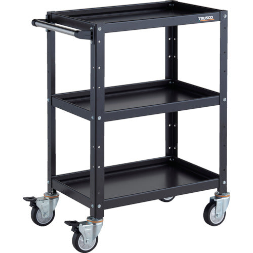 ＴＲＵＳＣＯ　ツールワゴン　バーディワゴン　６００Ｘ４００ＸＨ８８０　ウレタン車輪　ブラック