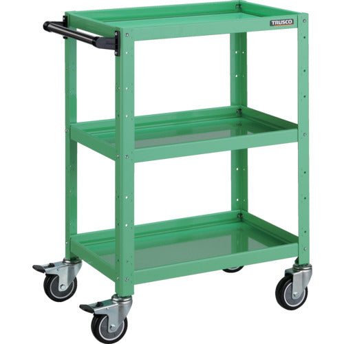 ＴＲＵＳＣＯ　ツールワゴン　バーディワゴン　６００Ｘ４００ＸＨ８８０　ウレタン車輪　ヤンググリーン