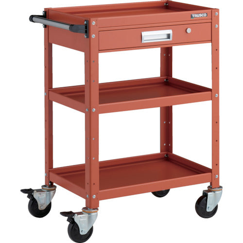 ＴＲＵＳＣＯ　ツールワゴン　バーディワゴン　６００Ｘ４００　引出付　オレンジ