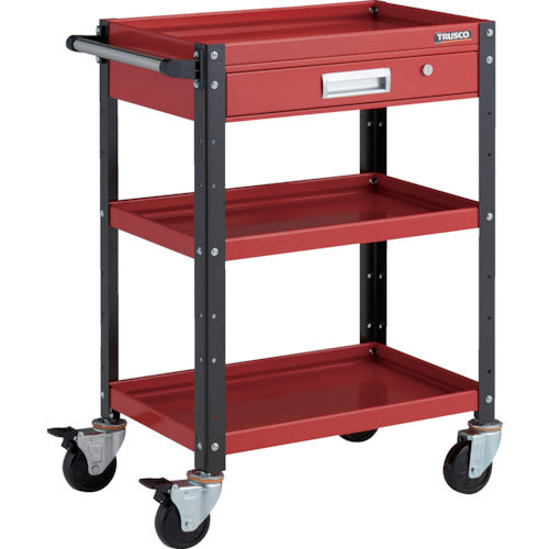 ＴＲＵＳＣＯ　ツールワゴン　バーディワゴン　６００Ｘ４００　引出付　レッド／ブラック