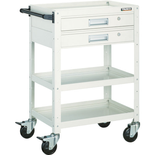 ＴＲＵＳＣＯ　ツールワゴン　バーディワゴン　７５０Ｘ５００　引出付　ホワイト