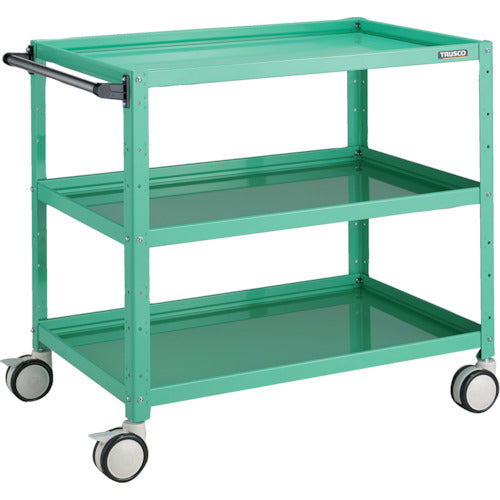 ＴＲＵＳＣＯ　ツールワゴン　バーディワゴン　９００Ｘ６００ＸＨ８８０　ウレタン双輪　ヤンググリーン