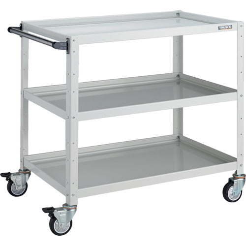 ＴＲＵＳＣＯ　ツールワゴン　バーディワゴン　９００Ｘ６００ＸＨ８８０　ウレタン車輪　ホワイト
